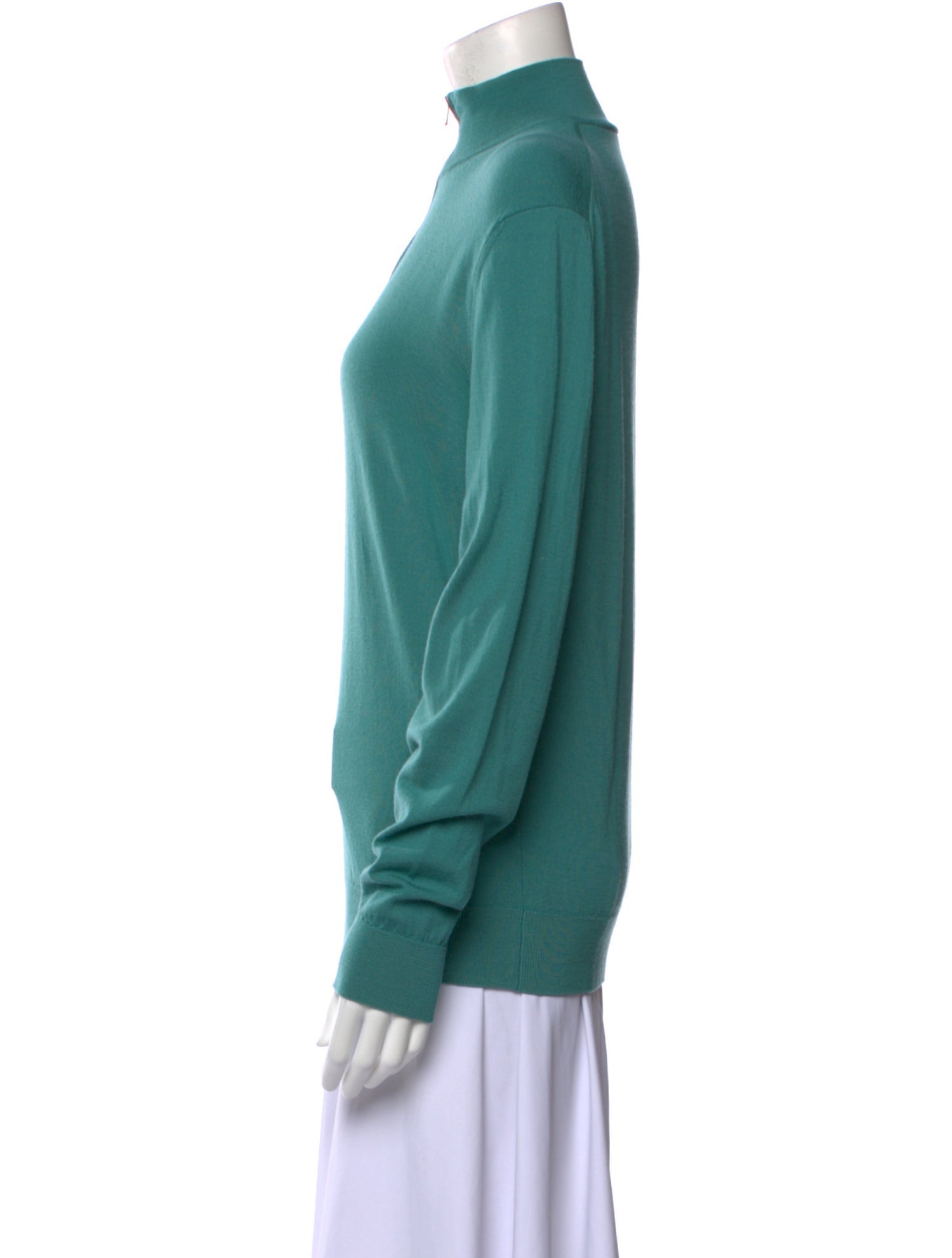 Isaia Merino Wool Mock Neck Sweater