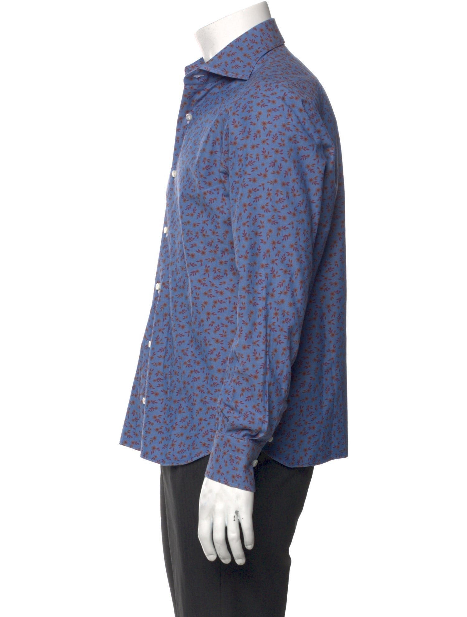 Isaia Floral Print Long Sleeve Shirt