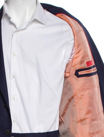 Isaia Wool Plaid Print Two-Piece Suit