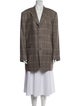Isaia Plaid Print Blazer