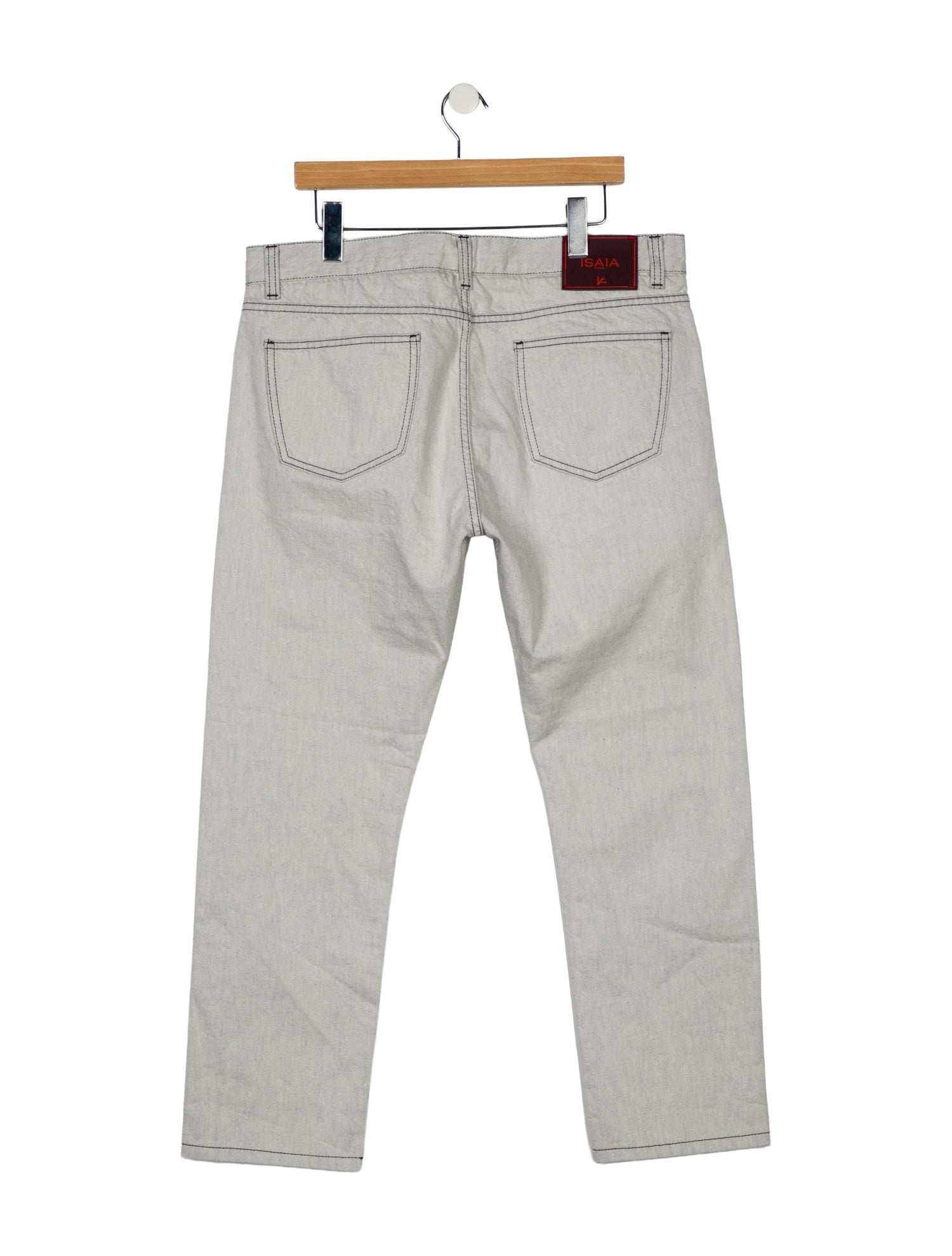 Isaia Mid-Rise Straight Leg Jeans