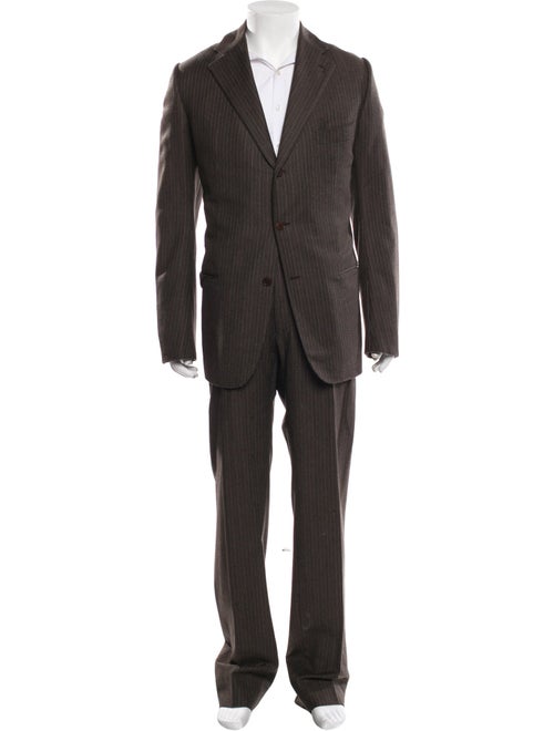 Isaia Wool Striped Two-Piece Suit