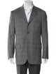Isaia Wool Plaid Print Blazer