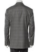 Isaia Wool Plaid Print Blazer