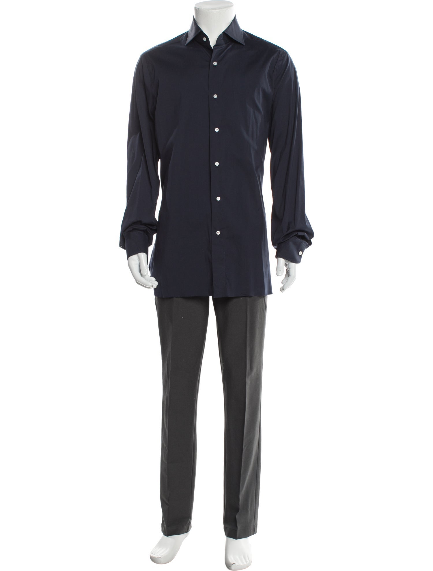Isaia Long Sleeve Tuxedo Shirt