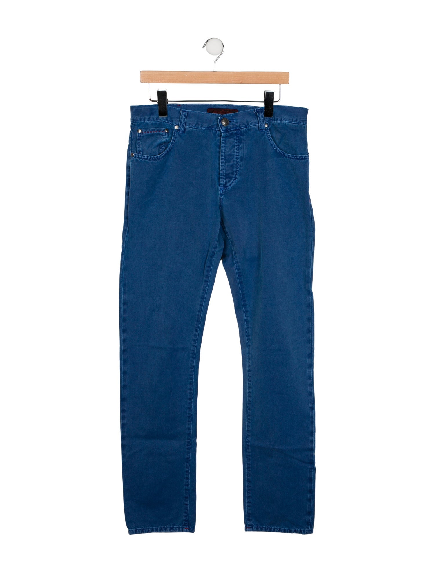 Isaia Mid-Rise Straight Leg Jeans