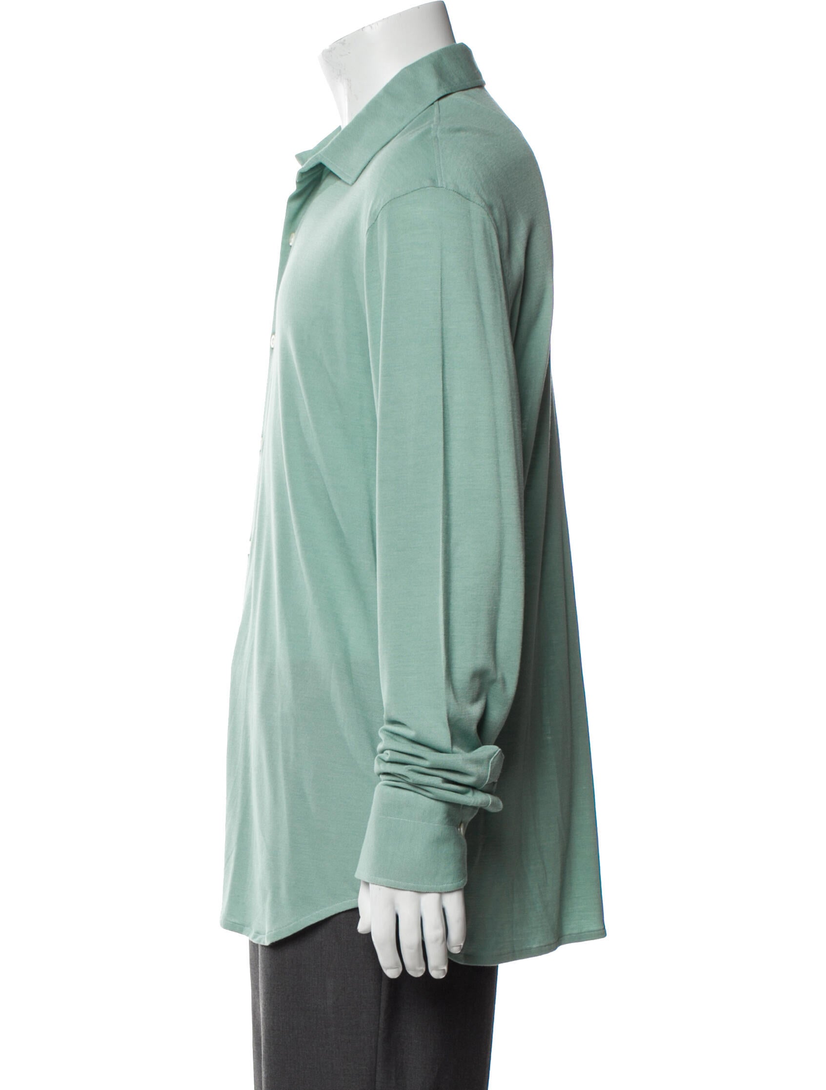 Isaia Cashmere Long Sleeve Dress Shirt