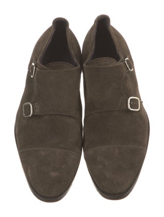 Isaia Suede Monk Straps