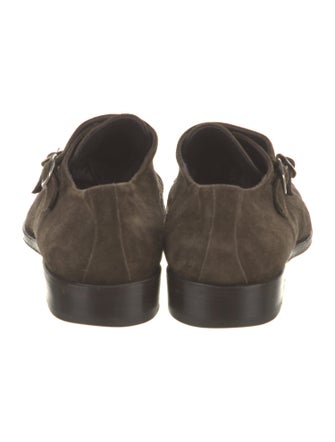 Isaia Suede Monk Straps