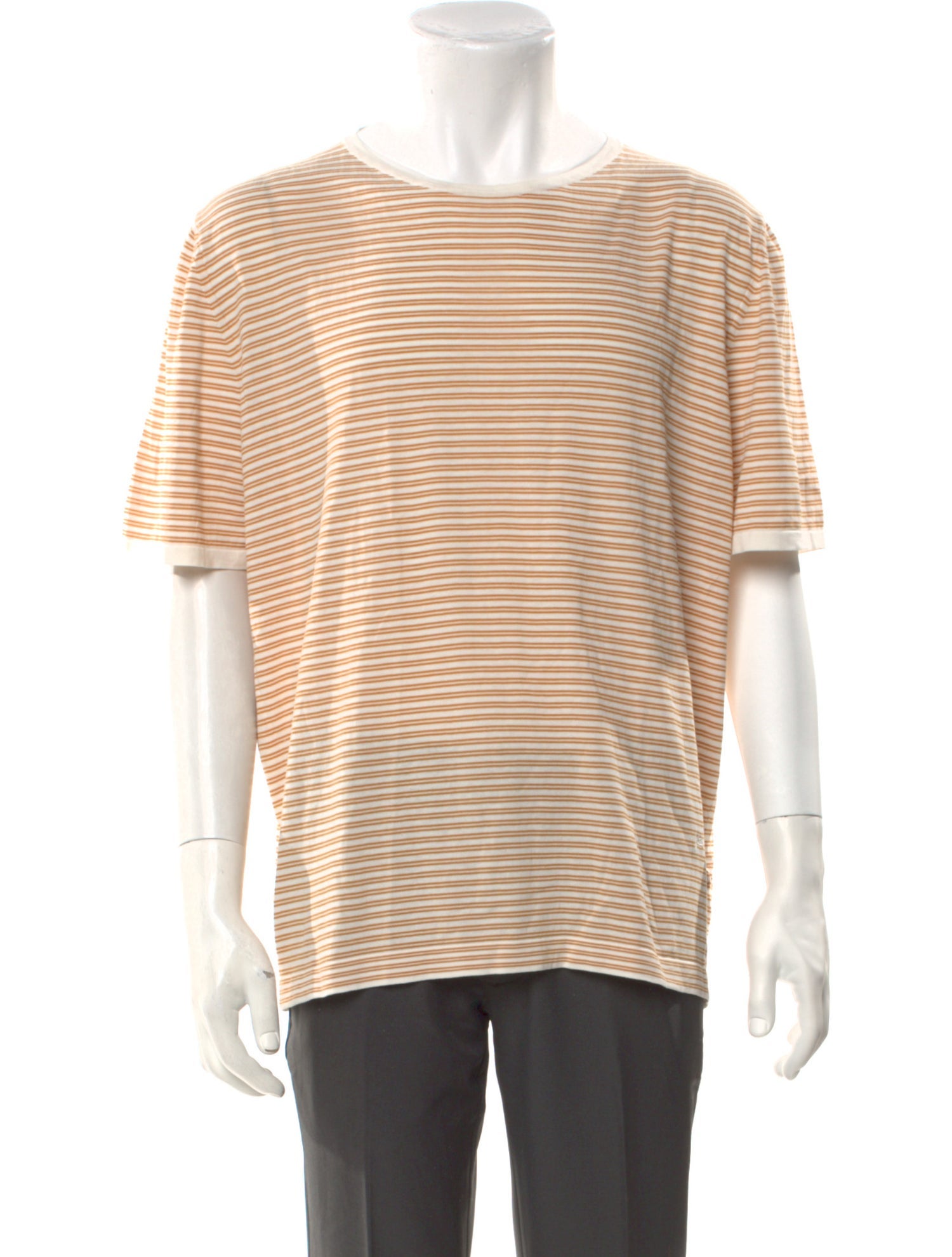 Isaia Striped Scoop Neck T-Shirt
