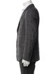 Isaia Wool Plaid Print Overcoat