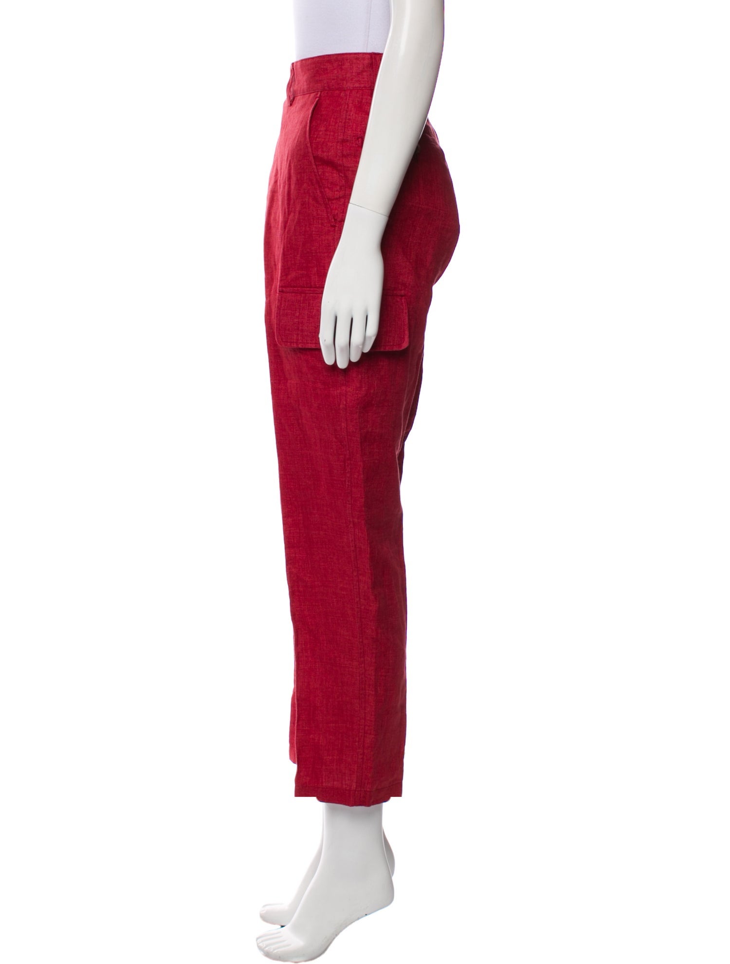 Isaia Linen Straight Leg Pants