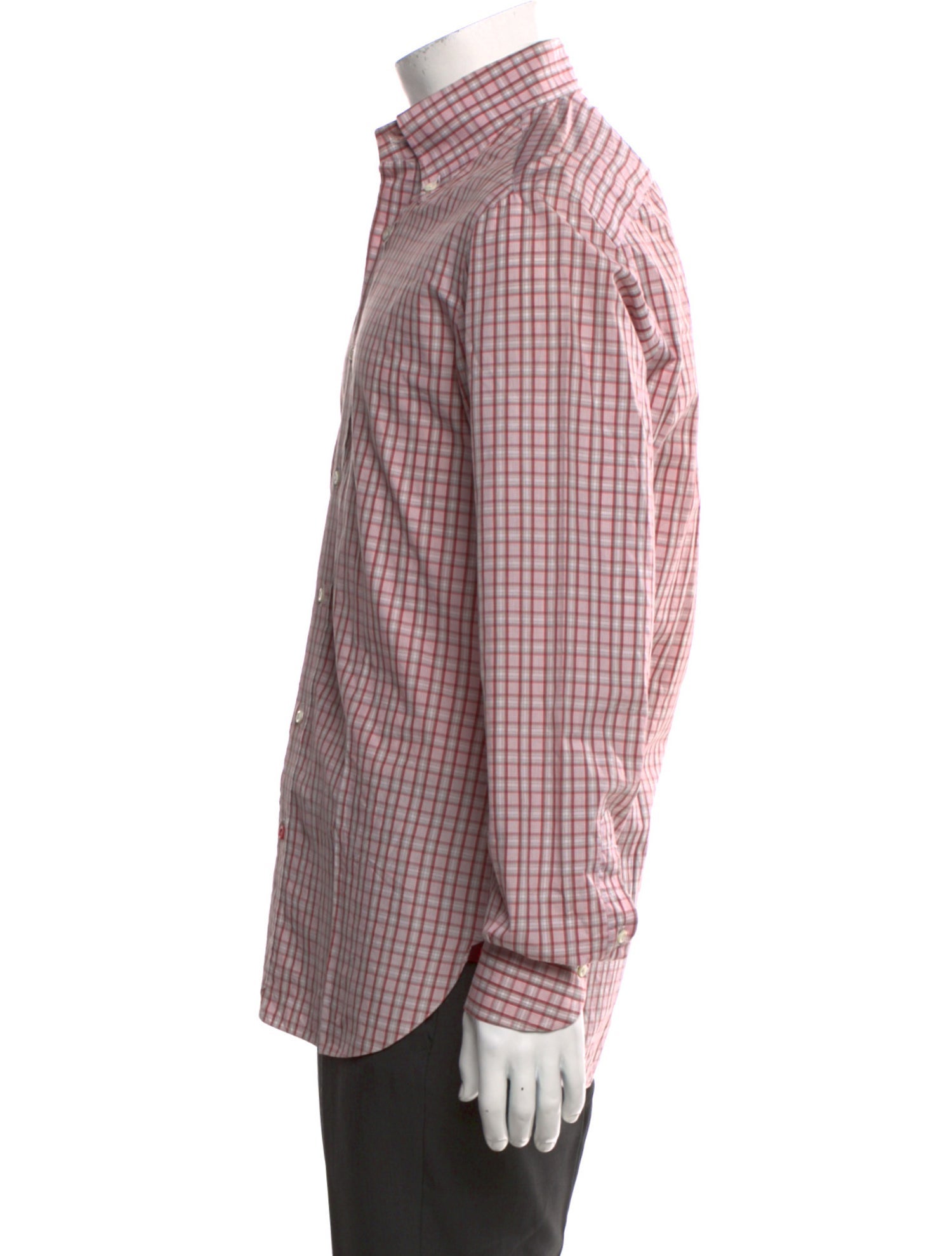 Isaia Plaid Print Long Sleeve Shirt