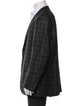 Isaia Wool Plaid Print Blazer