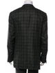 Isaia Wool Plaid Print Blazer