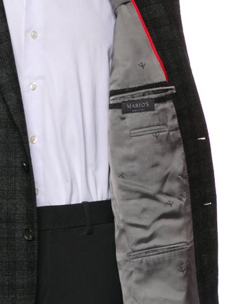 Isaia Wool Plaid Print Blazer