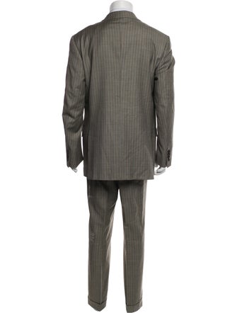 Isaia Wool Striped Two-Piece Suit
