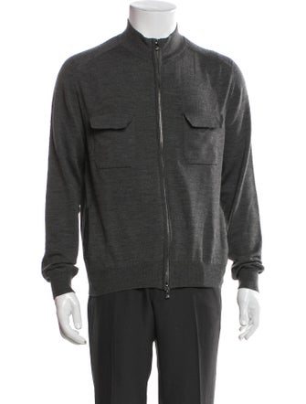 Isaia Wool Bomber Jacket