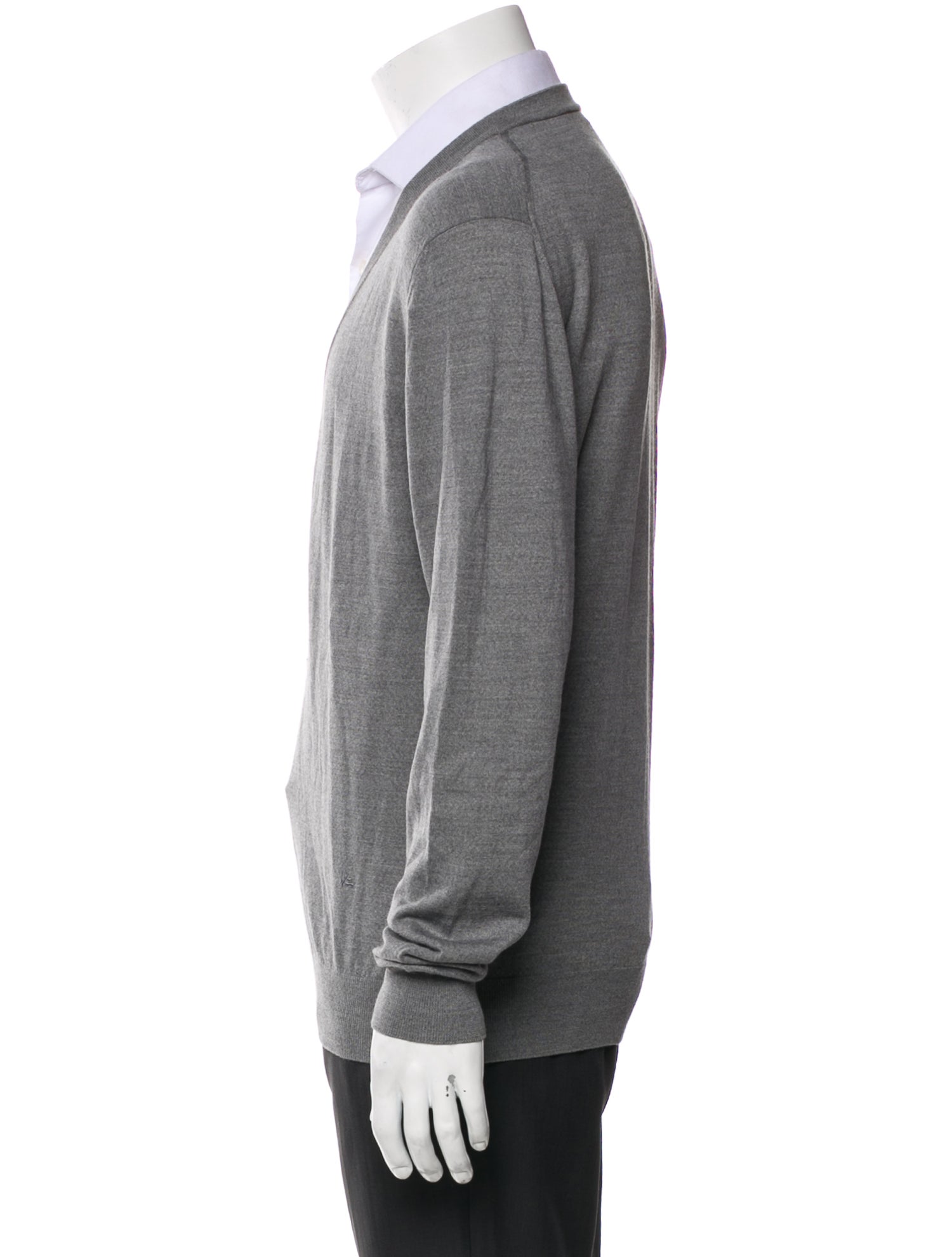 Isaia Merino Wool V-Neck Cardigan