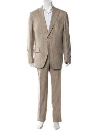 Isaia Wool Striped Two-Piece Suit