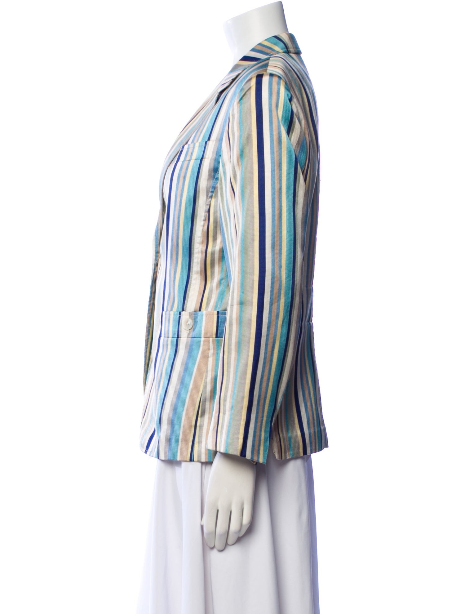 Isaia Silk Striped Blazer