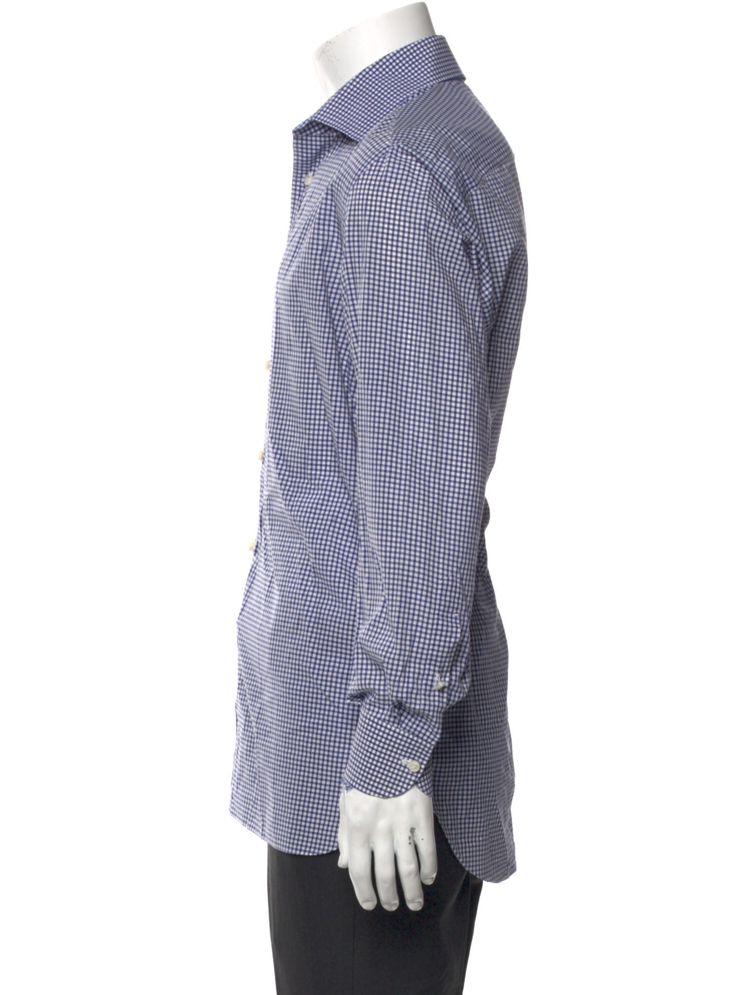 Isaia Plaid Print Long Sleeve Shirt