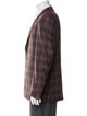 Isaia Wool Plaid Print Blazer