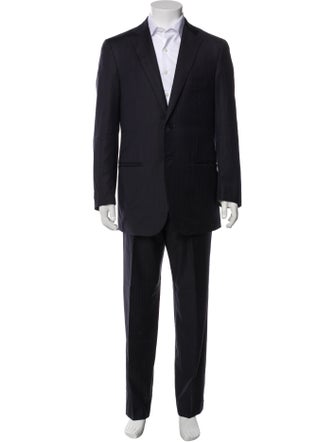 Isaia Wool Striped Two-Piece Suit