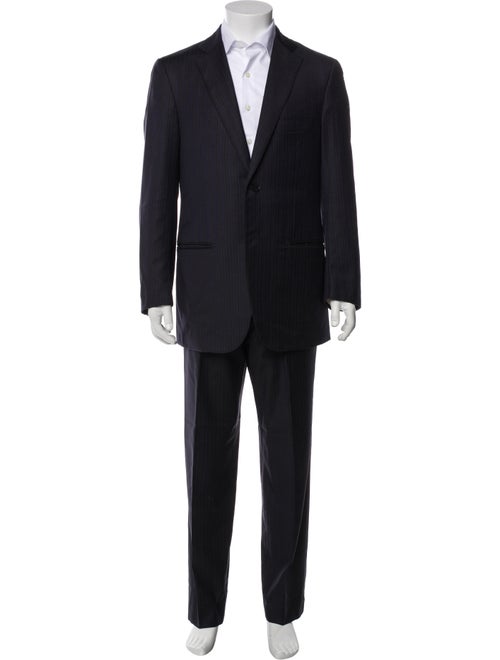 Isaia Wool Striped Two-Piece Suit