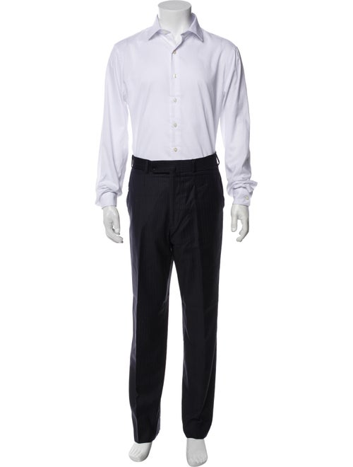 Isaia Wool Striped Two-Piece Suit