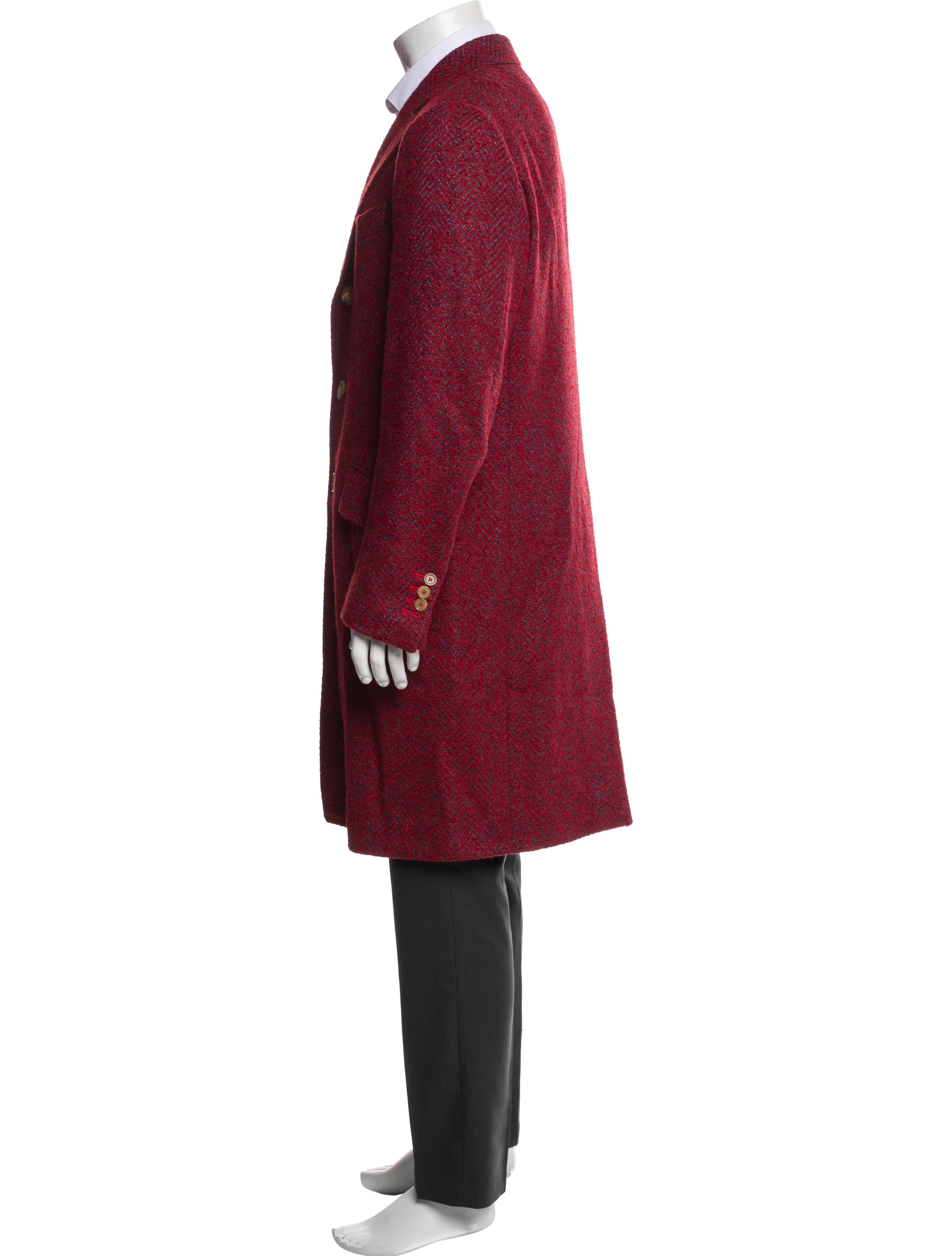 Isaia Tweed Pattern Overcoat