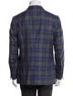 Isaia Cashmere Plaid Print Blazer