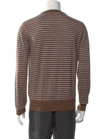 Isaia Wool Striped Pullover