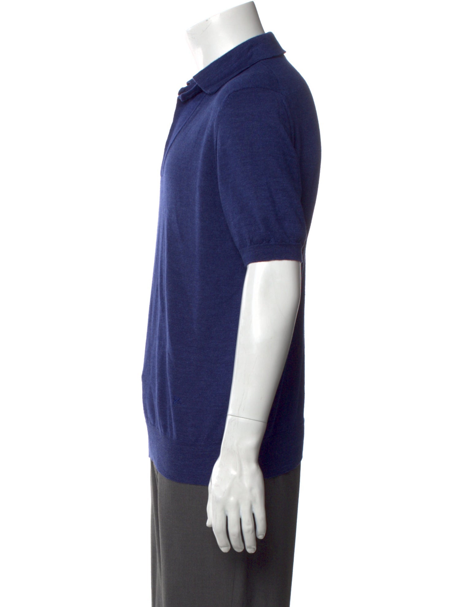 Isaia Wool Collar Polo Shirt