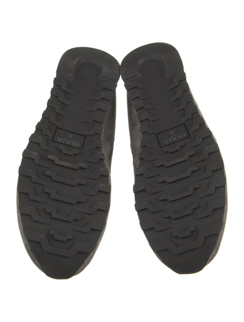 Isaia Suede Colorblock Pattern Sneakers