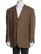 Isaia Houndstooth Print Blazer