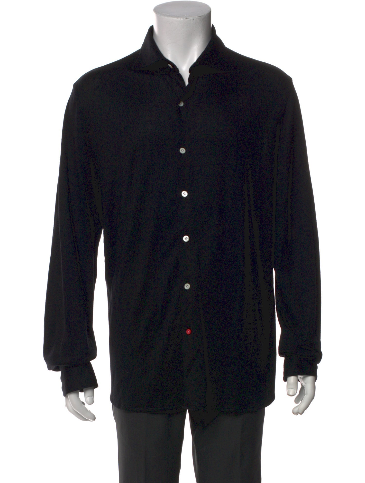 Isaia Wool Long Sleeve Shirt