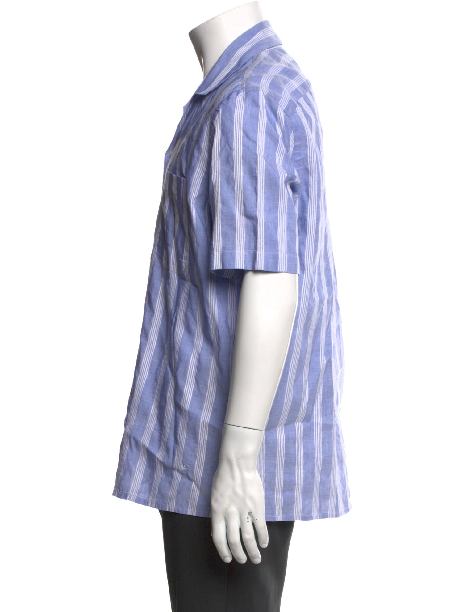 Isaia Striped Short Sleeve Shirt