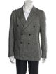 Isaia Wool Striped Peacoat
