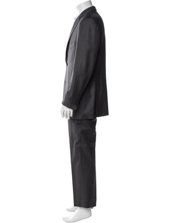 Isaia Wool Striped Two-Piece Suit