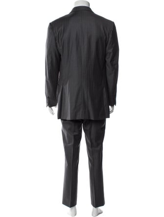 Isaia Wool Striped Two-Piece Suit