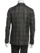 Isaia Wool Plaid Print Blazer
