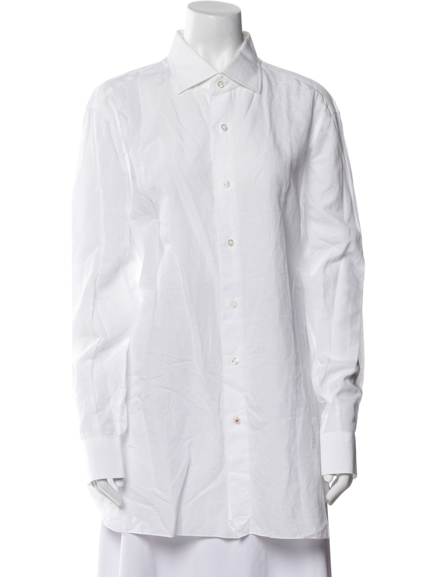 Isaia Long Sleeve Button-Up Top