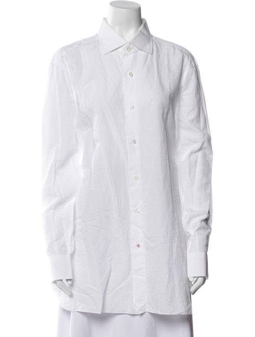 Isaia Long Sleeve Button-Up Top