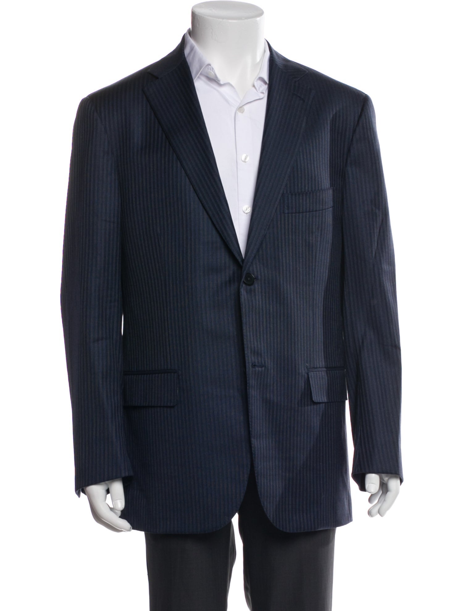 Isaia Wool Striped Blazer