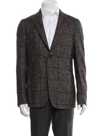 Isaia Tweed Pattern Moto Jacket
