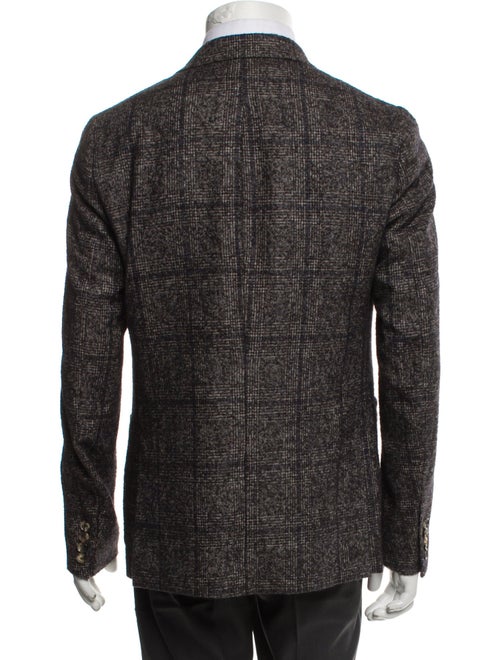 Isaia Tweed Pattern Moto Jacket