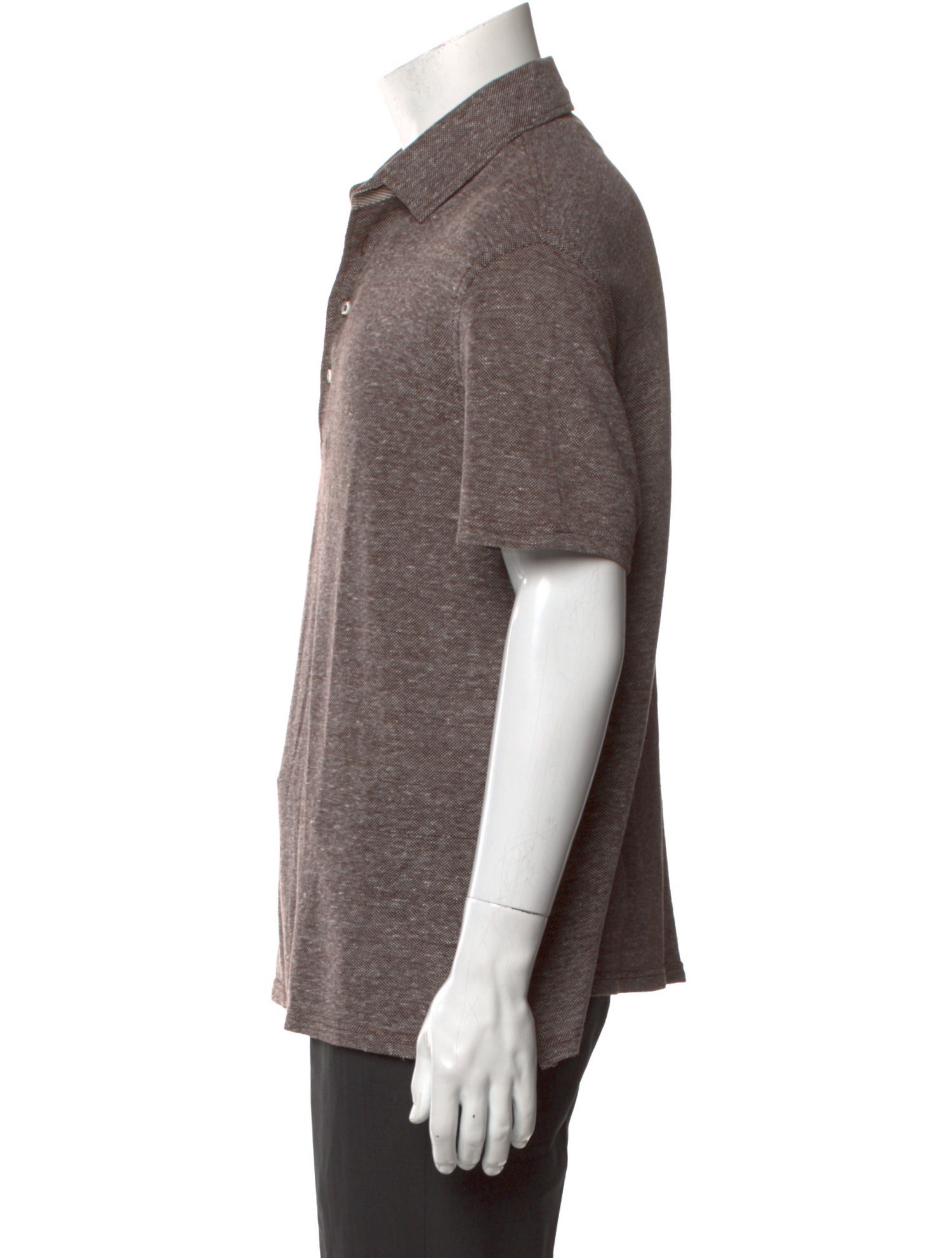 Isaia Collar Short Sleeve Polo Shirt