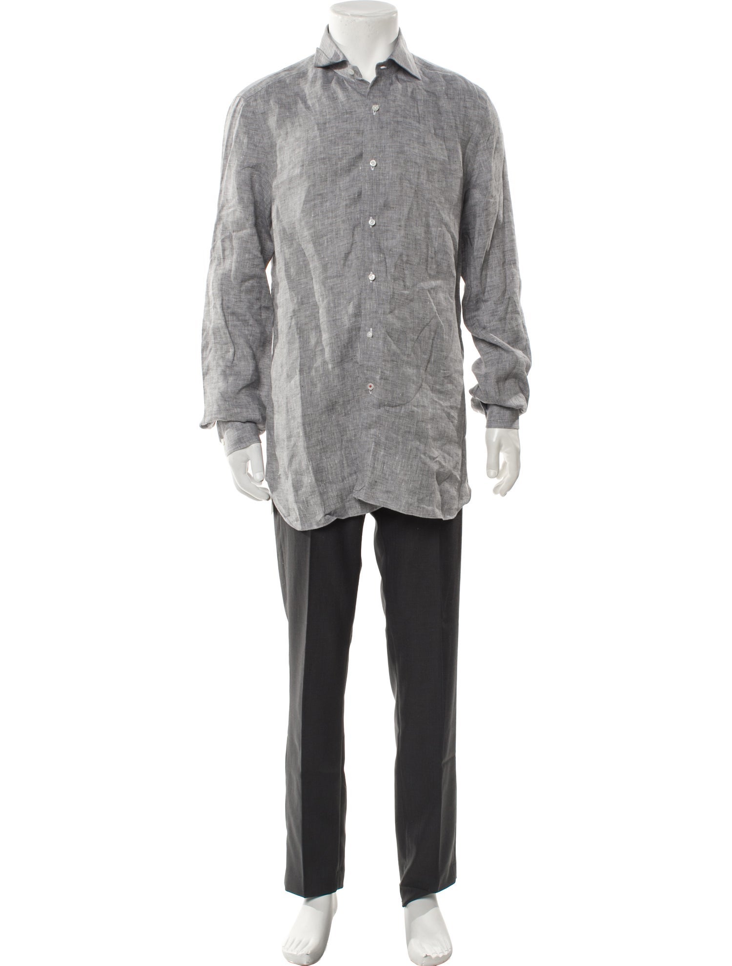 Isaia Linen Long Sleeve Shirt
