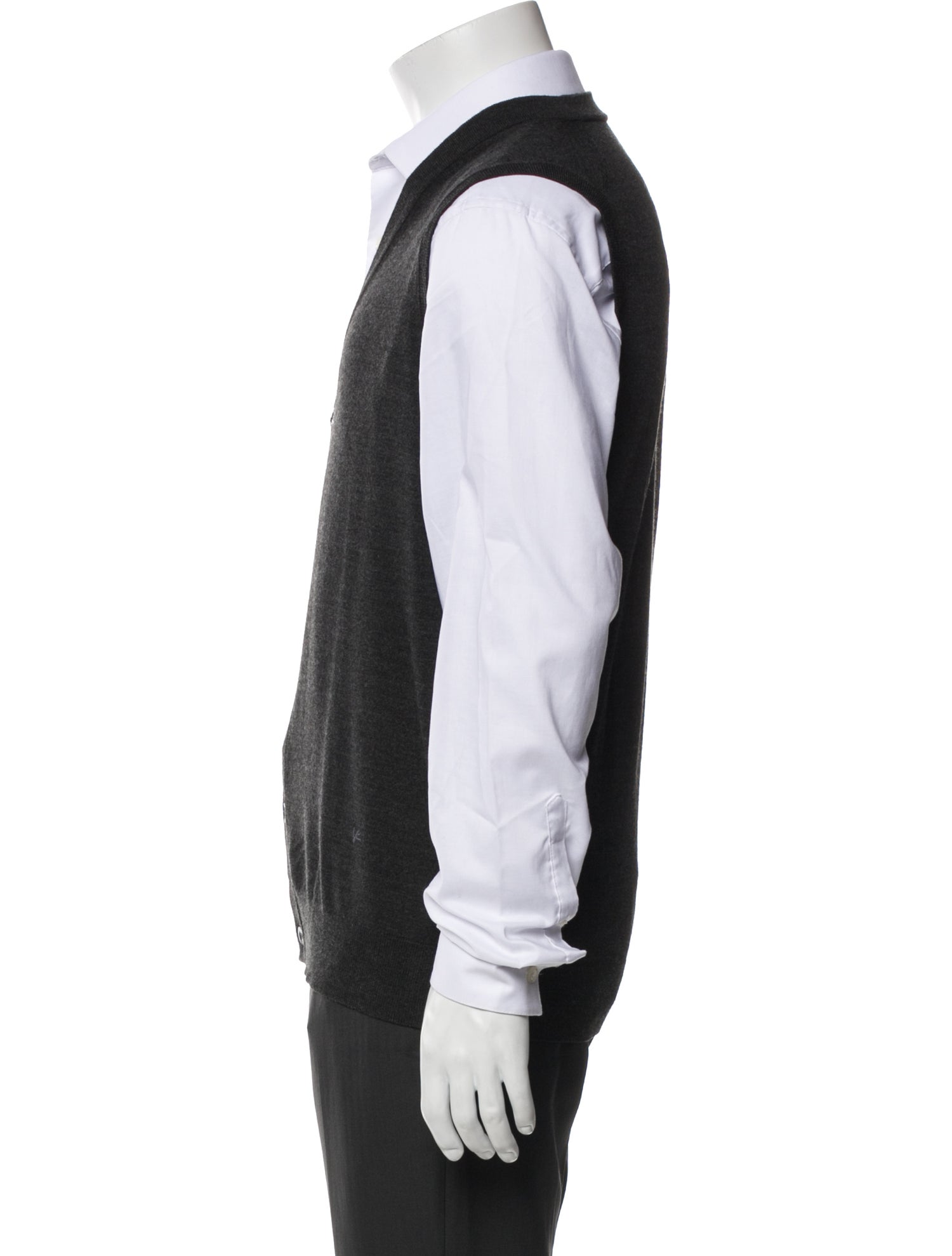 Isaia V-Neck Sleeveless Polo Shirt